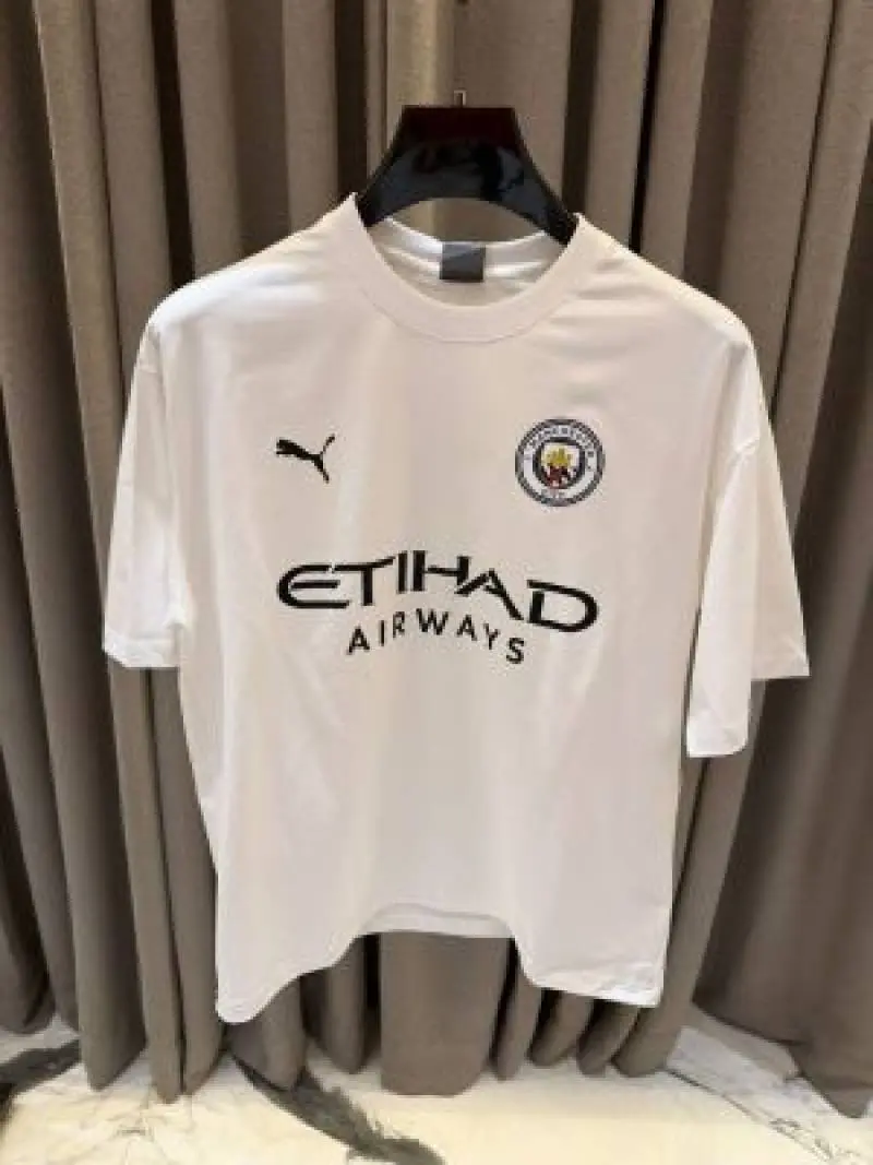 Pum Mancity Logo Round Neck T shirt White - Image 2