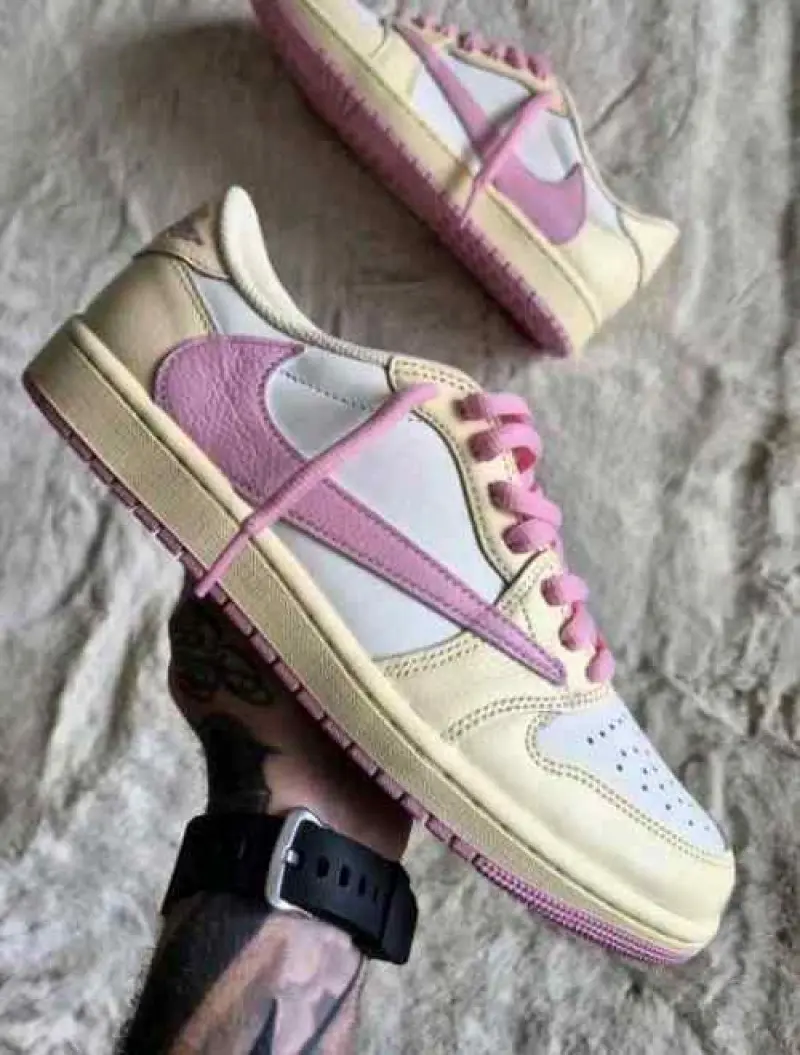 Travis Scott X Air Jordan 1 Low OG Shy Pink womens Semi Ua fix 145 - Image 2