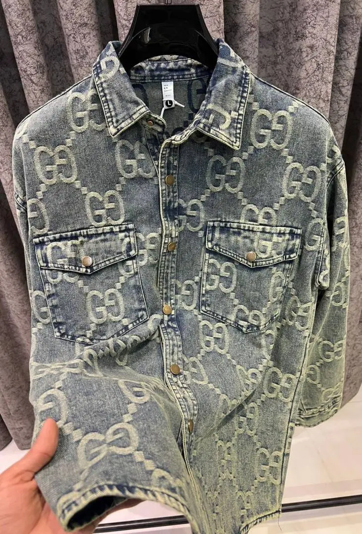 Gucci IMPORTED STORE ARTICLE DENIM SHIRT - Image 4
