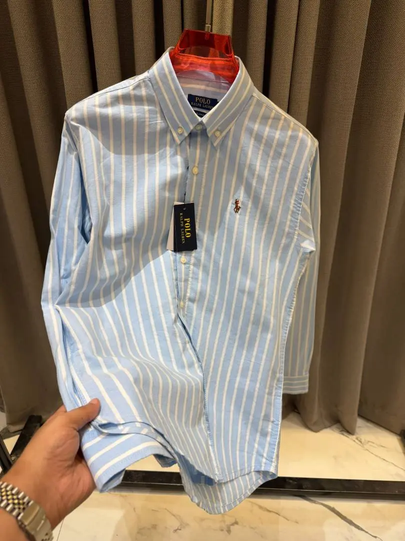 Ralph Lauren Chest Logo Full Sleeves Shirt Sky - Image 2