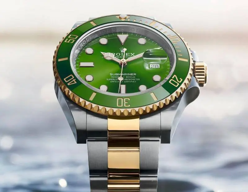 Rolex Oyster Perpetual Submarine 2Ton-Gold-Green - Image 2