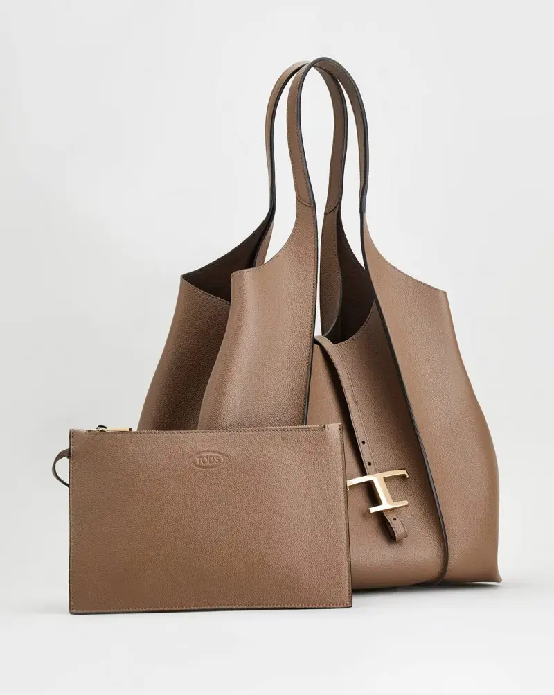 Todd's T Timeless Premium Quality Leather Bag With Extra Pouch & OG Box With Dust Bag (Beige - 636) - Image 3