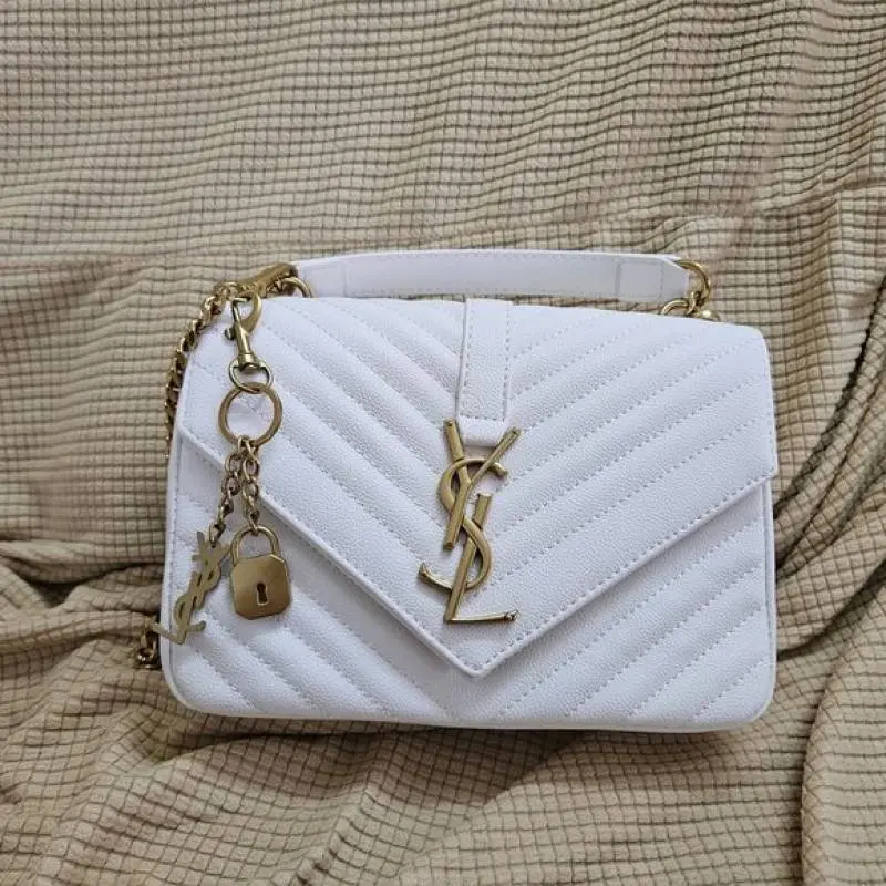 Ysl Collage Black-Silver Medium Shoulder Bag With Original Box & Dust Cover - Image 2