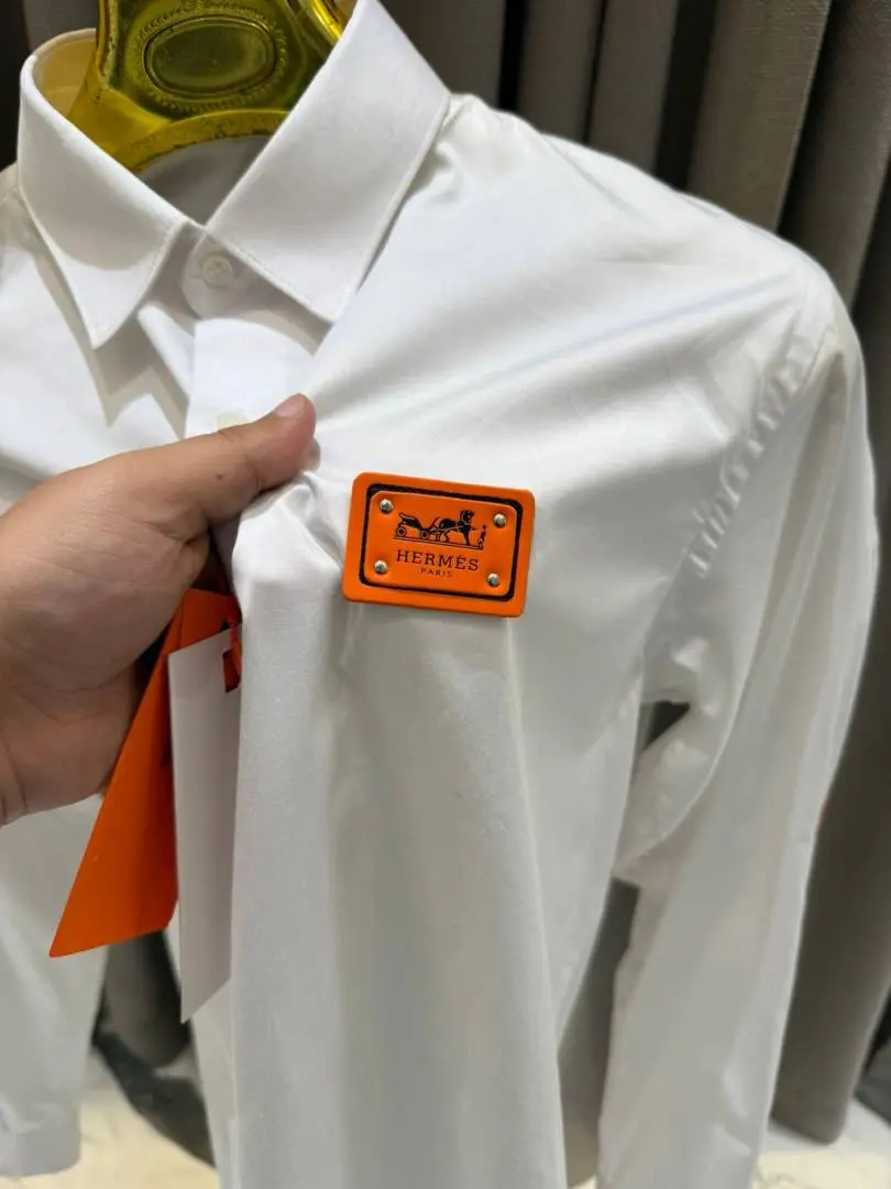 Hermes Chest Logo Box Pack Full Sleeves Shirt - Image 5