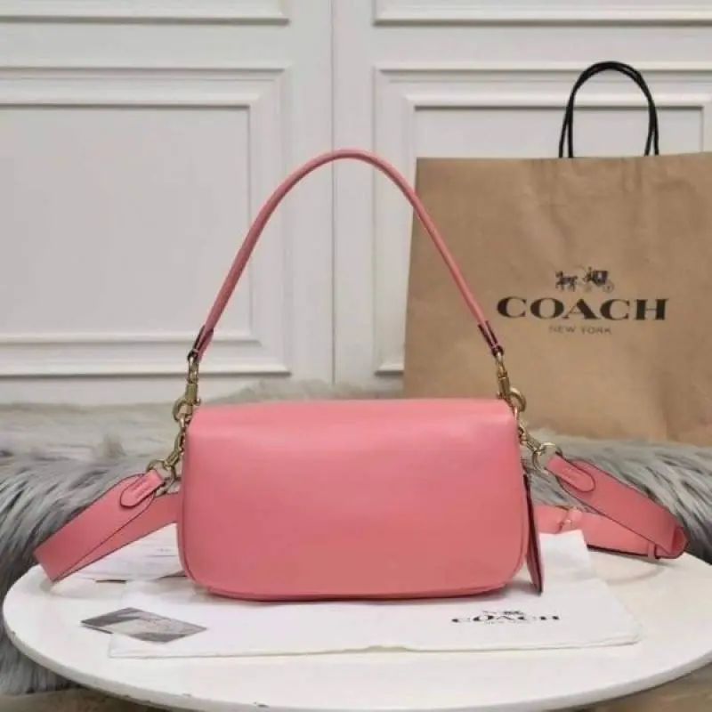 Coach Pillow Tabby Shoulder Bag With OG Box & Dust Bag & Extra Shoulder Strap (Pink-999) - Image 4