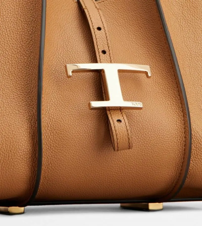 Todds T Timeless Premium Quality Leather Bag With Extra Pouch & OG Magnetic Box With Dust Bag (Tan - 446) - Image 8