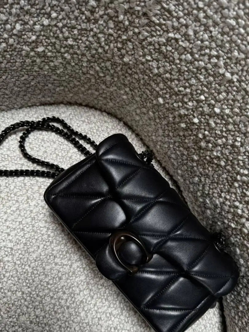 Coach Tabby 20 Quilted Black-Black ShoulderBag With OriginalBox DustCover - Image 4