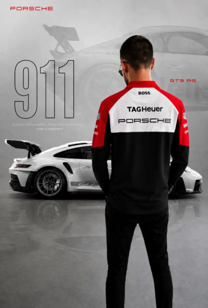 PORSCHE xBOSXS IMPORTED STORE ARTICLE POLO T-SHIRTxx - Image 2