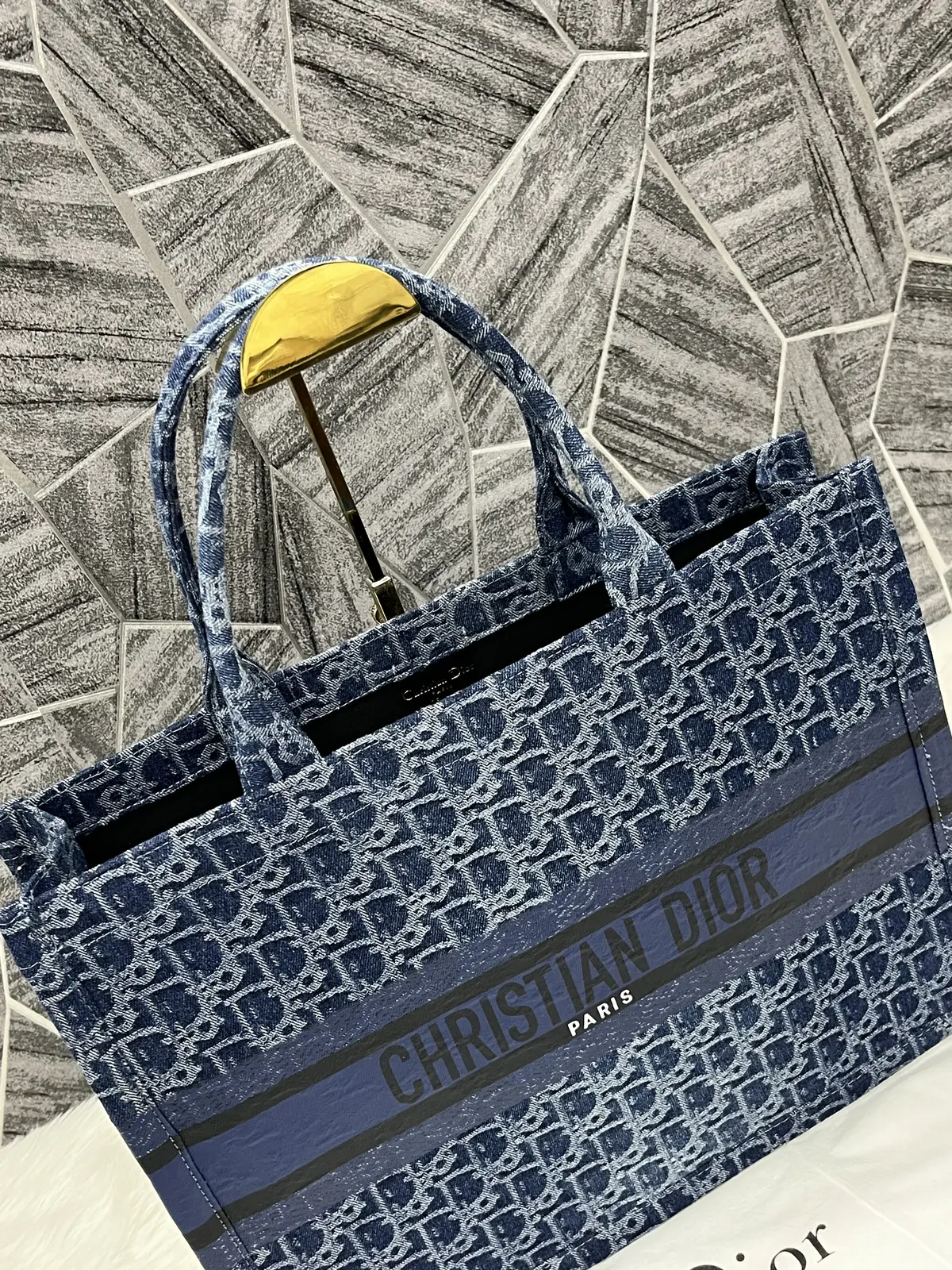 Dior Book Tote Denim With DustCover - Image 6
