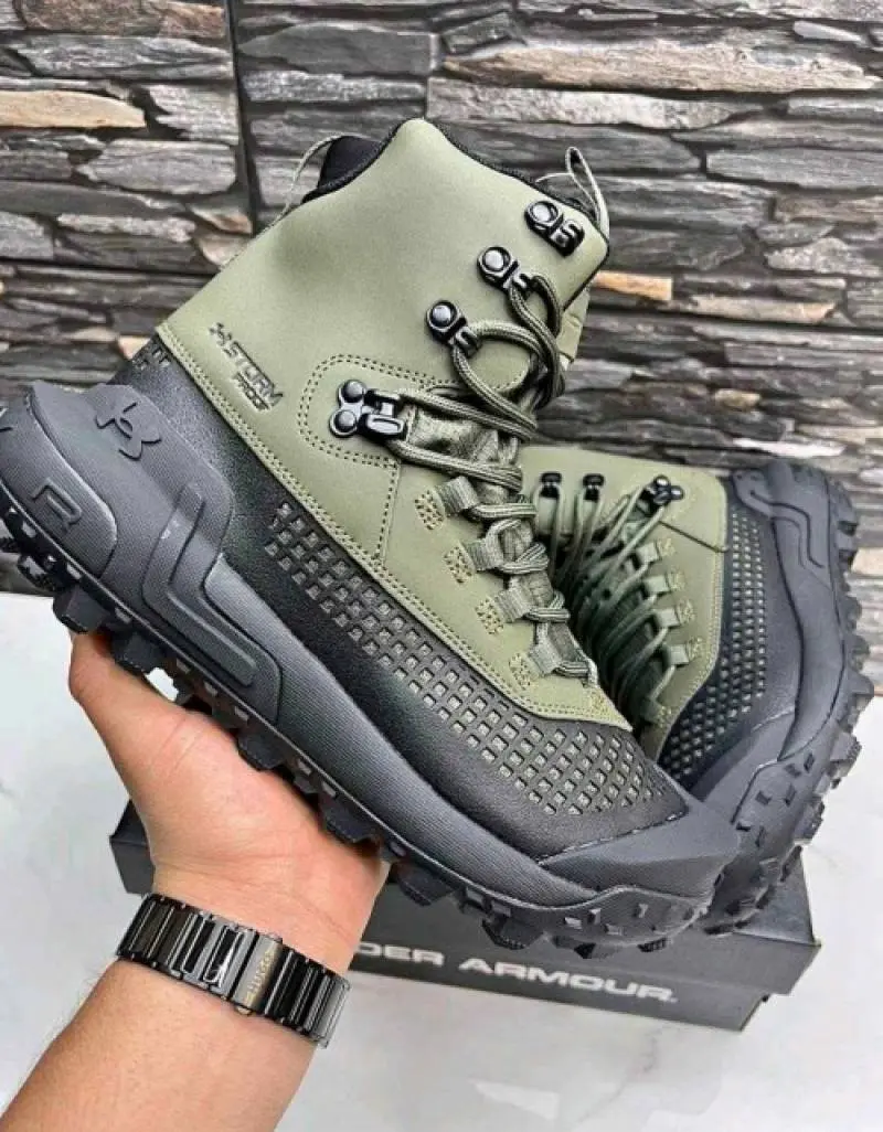 Under Armorr Hovr Raider WP Olive Green Black 605 - Image 3