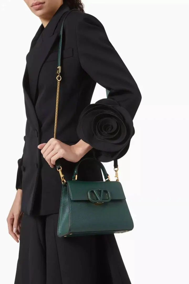 Valentinnoo Green VSling TopHandle ShoulderBag With duscovero - Image 8