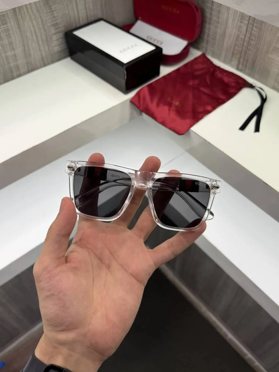 Gucci 1390 Premium sunglass (Ice) - Image 6