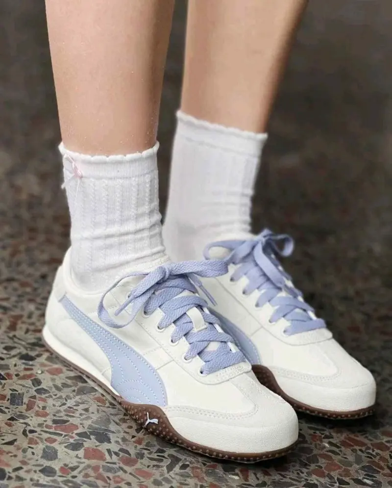 Puma Bella UT Canvas White Blue For Girls - Image 4