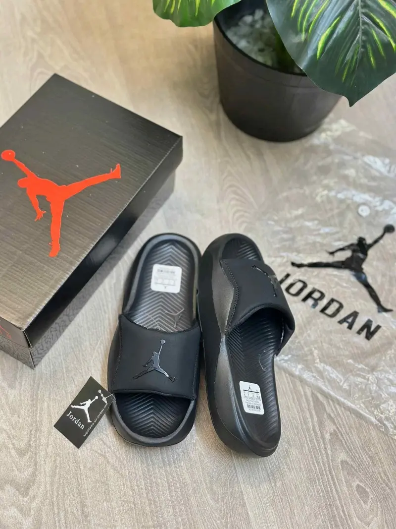 Air Jordan Franchise Premium All Black Slides - Image 2