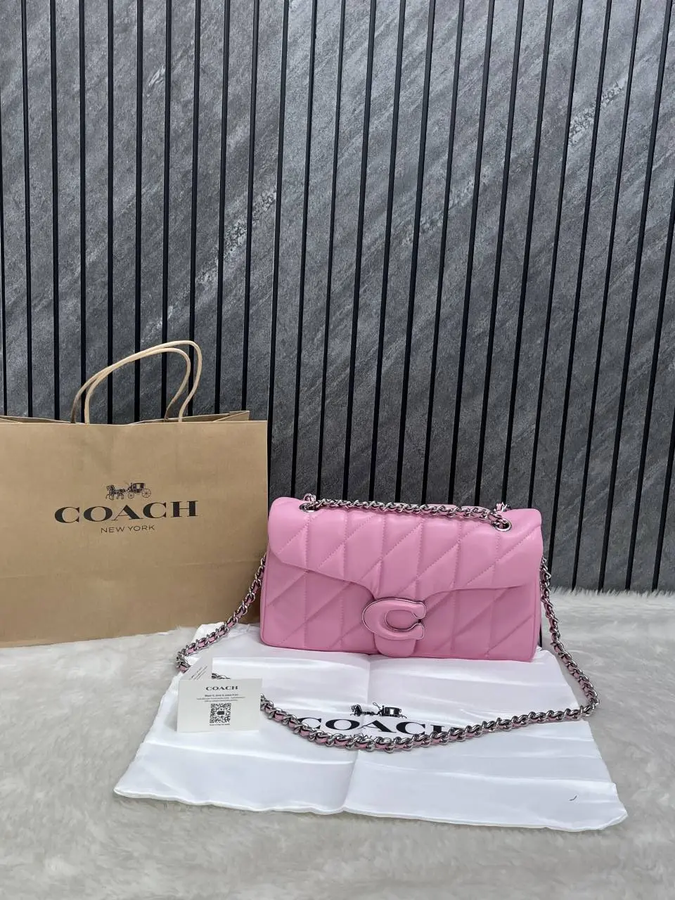 Coach Tabby 26 Quilted Pink Highend Quality With CarryBag DustCover - Image 8