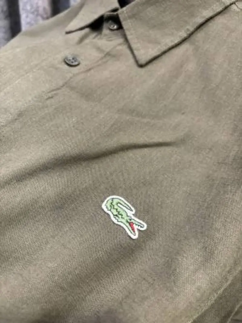 Lacoste IMPORTED STORE ARTICLE linen fabric SHIRT - Image 2