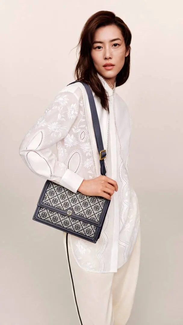 Tori Burch T Monogram Jacquard Crossbody Bag With OriginalBox 2SlingBelt Premium - Image 4