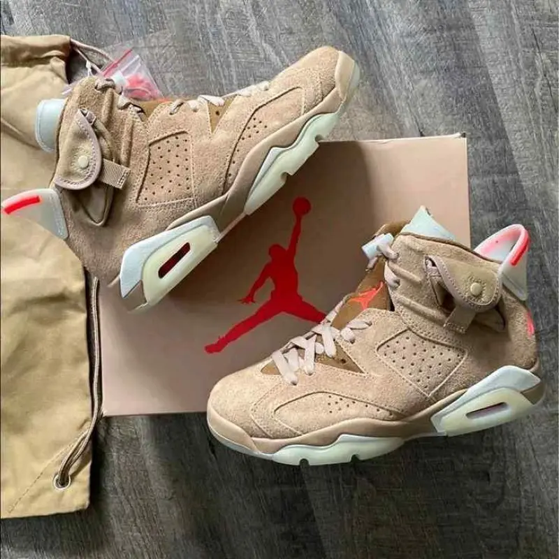 Travis Scott x Air Jordan 6 AJ6 - British Khaki - Image 4