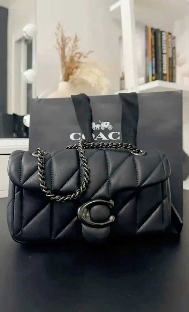 Coach Tabby 20 Quilted Black-Black ShoulderBag With OriginalBox DustCover
