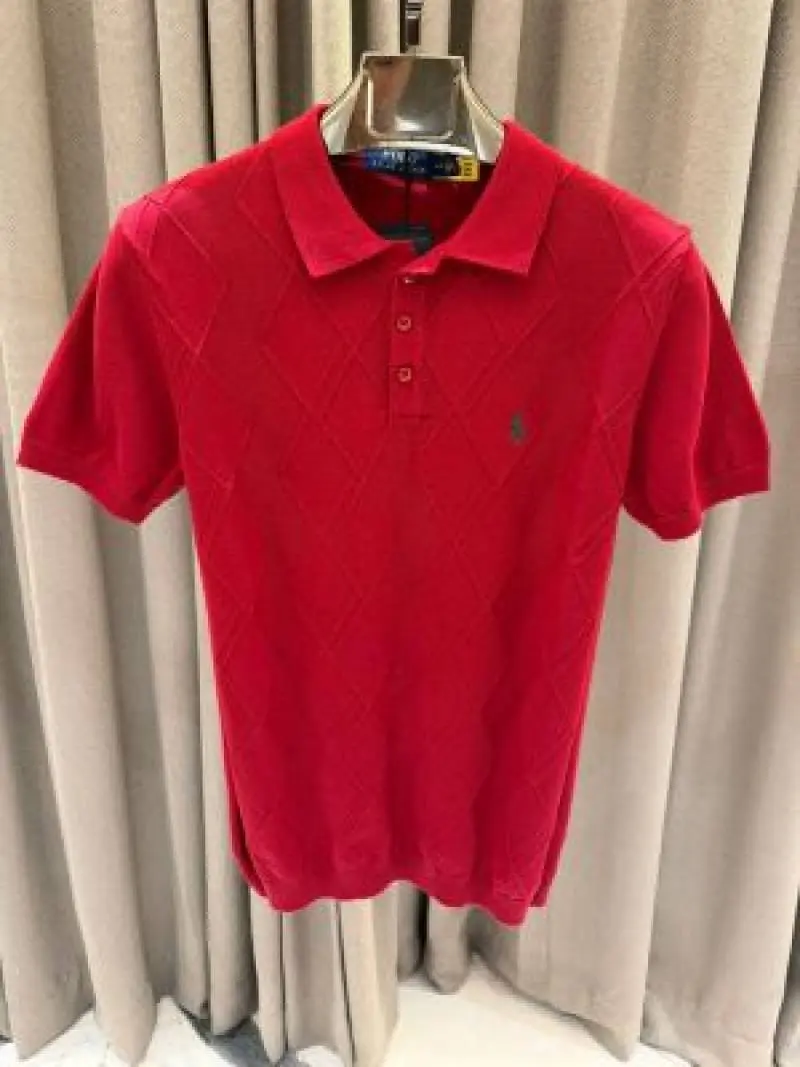Ralph Lauren Chest Logo imported Polo T shirt Red - Image 2
