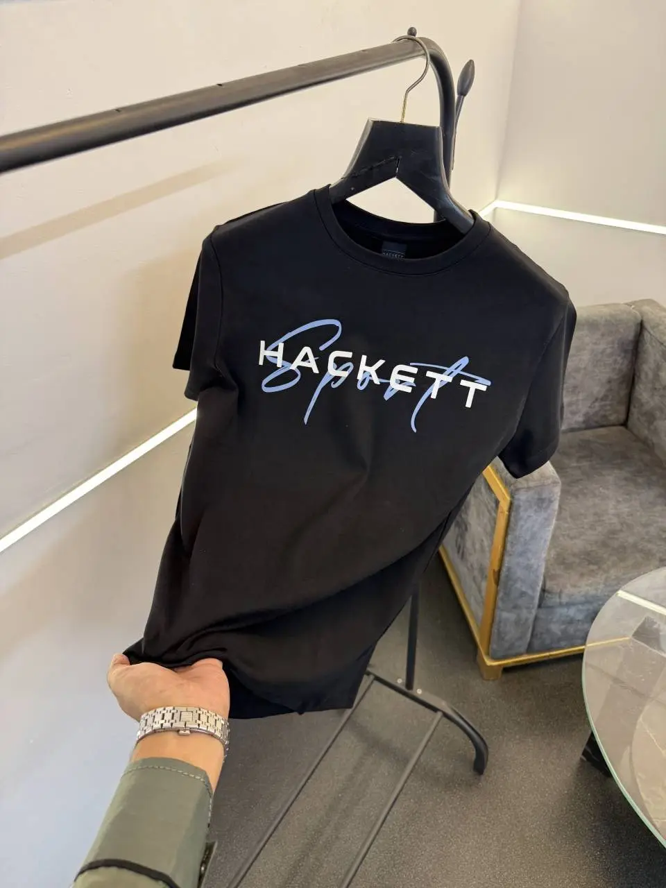 Hackett black imported round neck tshirt - Image 2