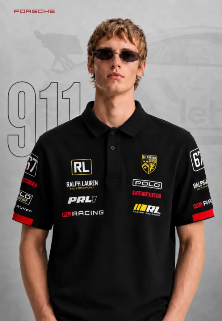 PORSCHEx Ralpxh Lauren IMPORTED STORE ARTICLE POLO T-SHIRT