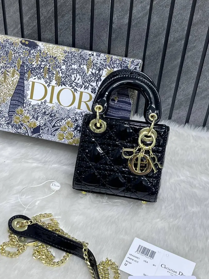 Dior Lady Supermini 18CM Crossbody Bag With OriginalBox DustCover - Image 3