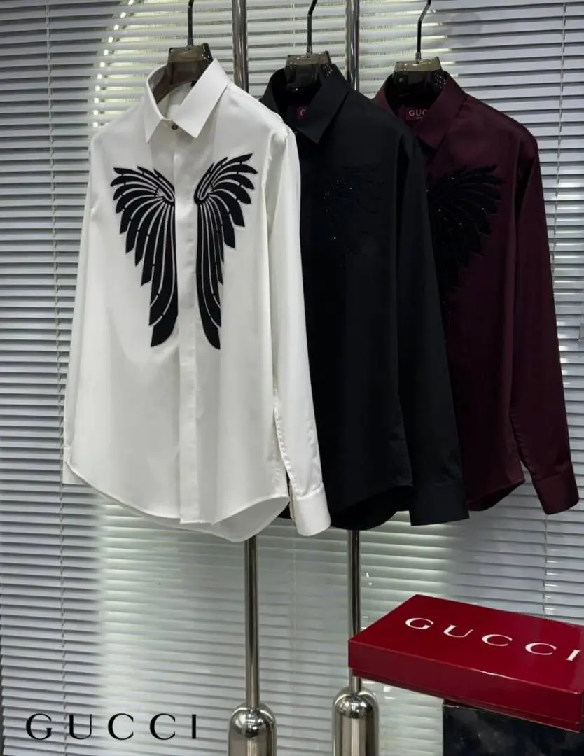 Gucci Premium Box Pack Full Sleeves Shirt White - Image 4