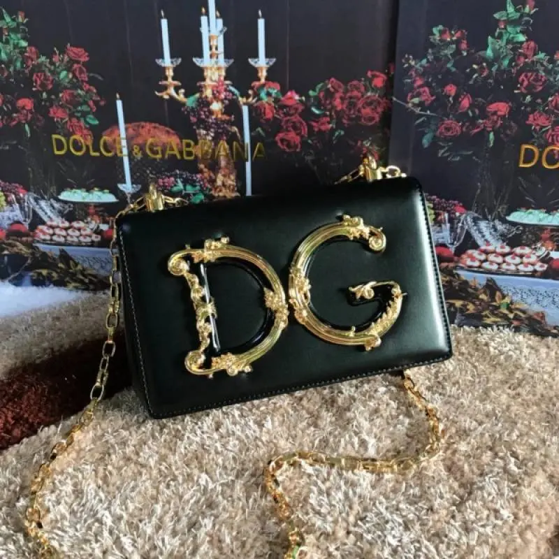 Dolce Gabana D&G Nappa Leather Shoulder Bag WIth OG Box & Dust Bag (Black-988) - Image 2