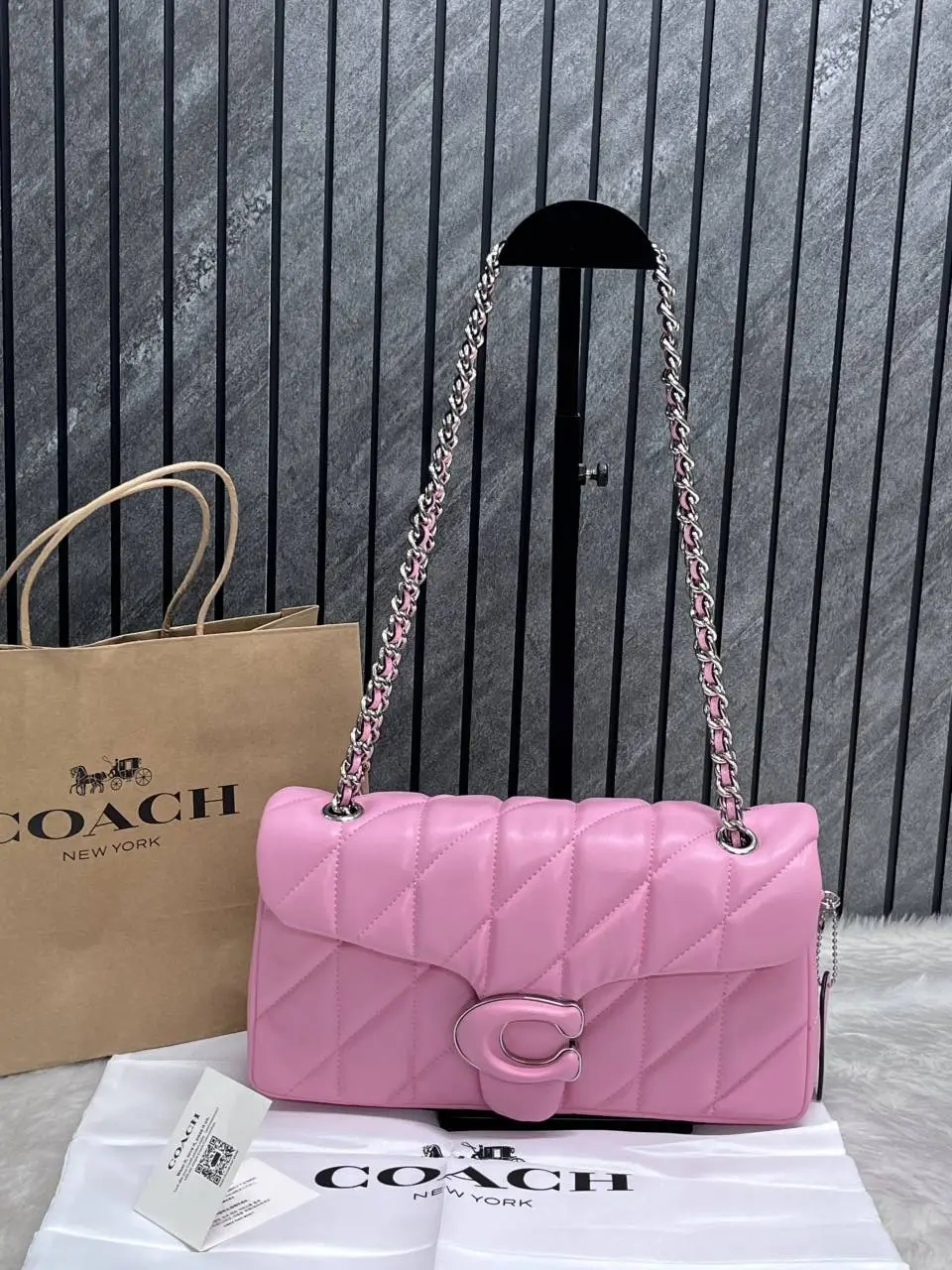 Coach Tabby 26 Quilted Pink Highend Quality With CarryBag DustCover - Image 4