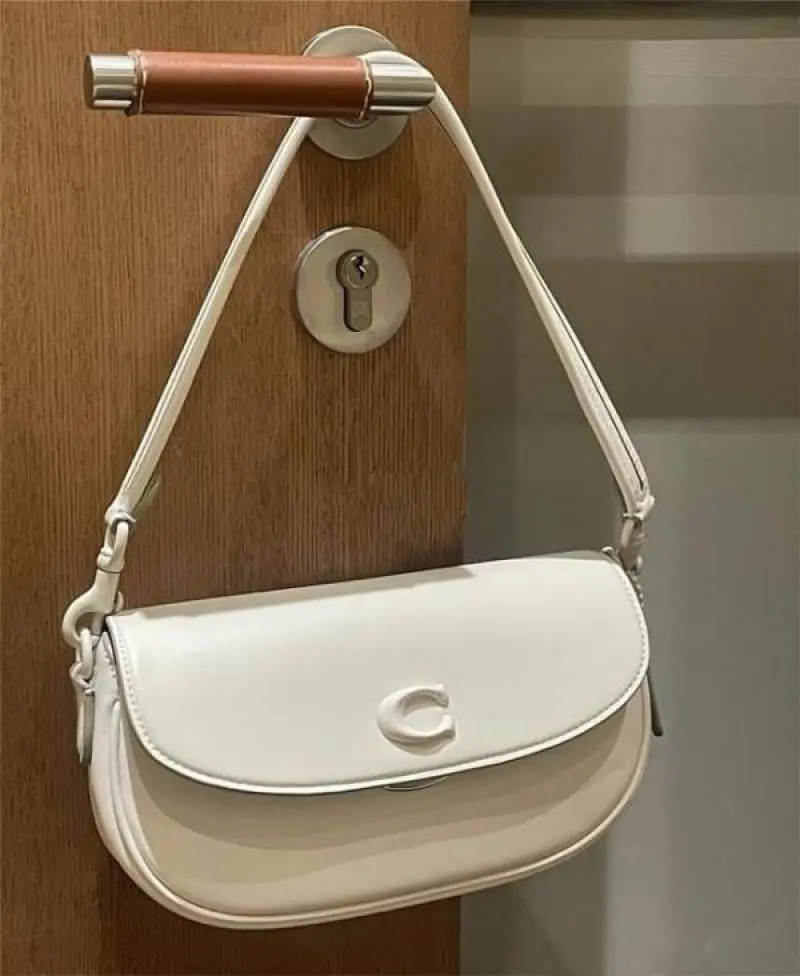 Coach1005 Emmy Saddle Premium Crossbody Shoulder Bag With OG Double Box & Dust Bag (White - 1005) - Image 6