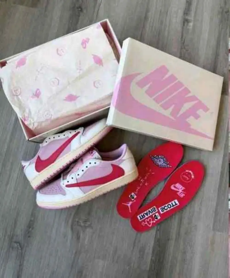 NiikeAir Jordan 1 Travis Scott Tropical Pink Semi UA Quality 761