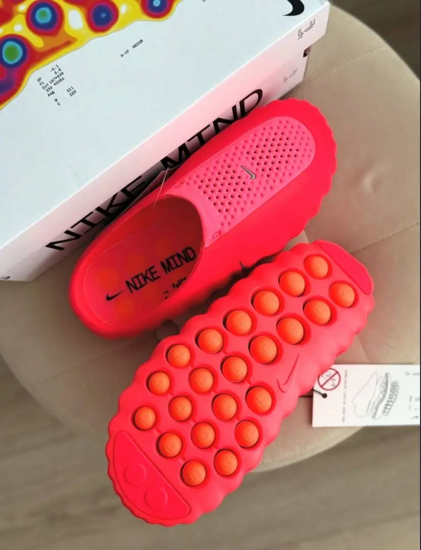 Nike Mind 001 Mules In Solar Red - Image 3