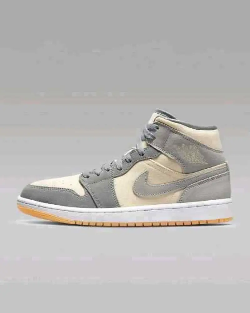 Air Jordan 1 Mid Coconut Milk Particle Grey - Image 7