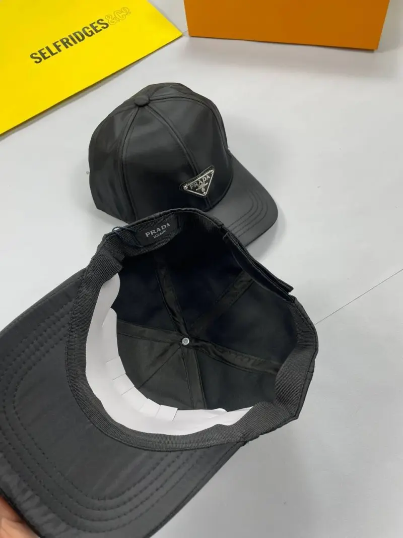 Prada Re Edition Nylon Black Front Logo Premium Unisex Cap (With Safety Box) - Image 11