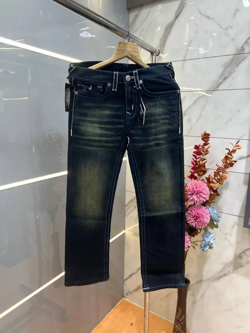 True Religio n Straight Fit Premium Imported Stretchable lycra fabric Denim with back flap pocket Design 3712
