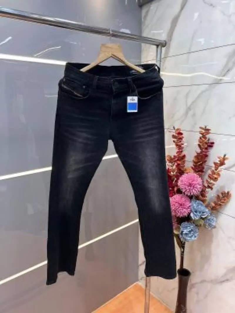 Diesel Black Premium Imported Stretchable Lycra Fabric Boot Cut Denim with Embroidered Design Sale Offer 3126