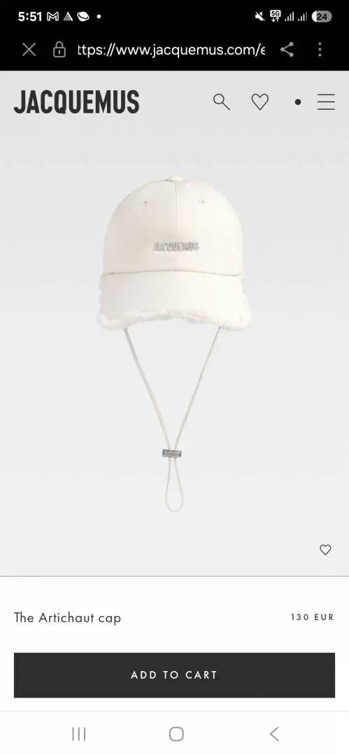 Jacquemus The Artichaut White Premium Unisex Cap With Safety Box - Image 4