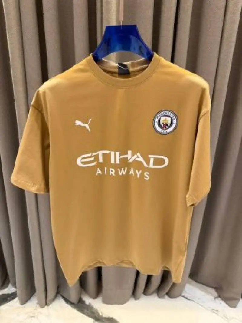Pum Mancity Logo Round Neck T shirt Beige - Image 2