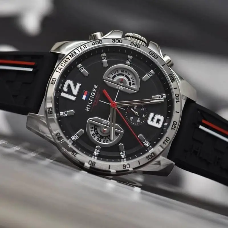 Tommy Hilfigar Decker Silver- Black - J502