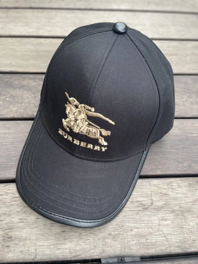 Burberry BB black gold plain premium unisex cap(with Safety Box) - Image 4