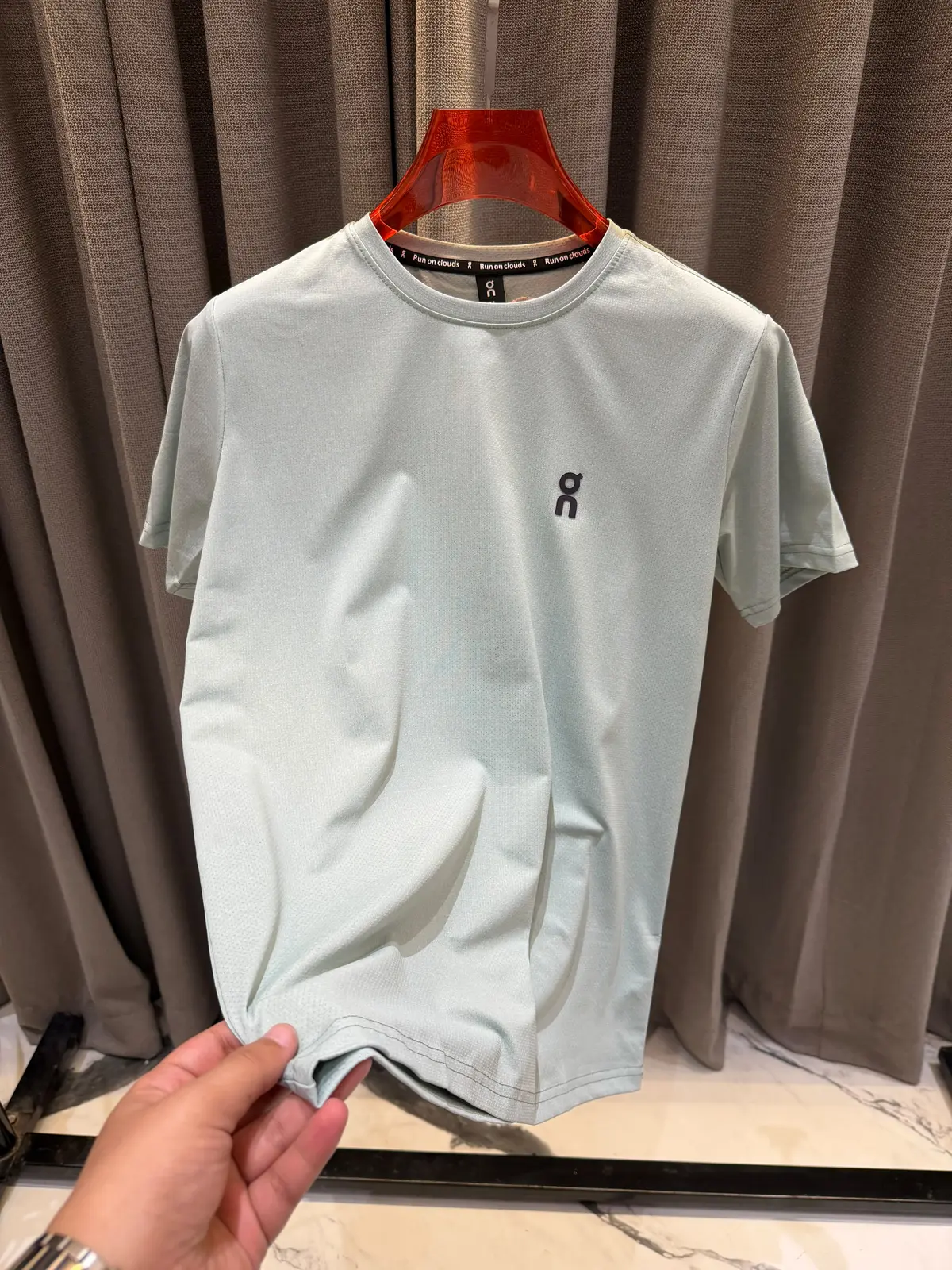 On Cloud Round Neck T-shirt Sky Green - Image 4