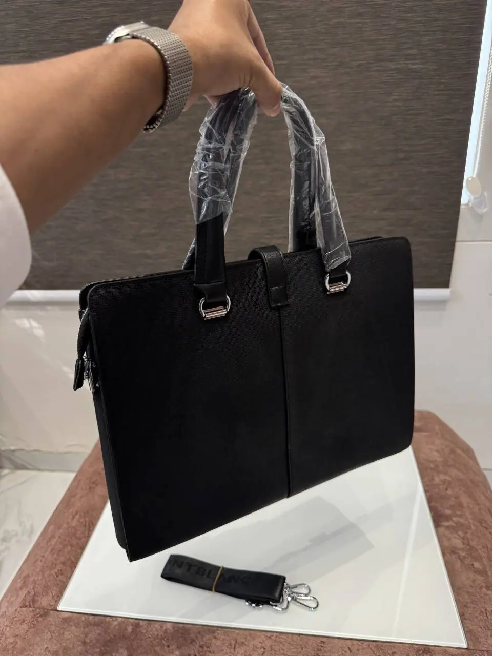 Mont Blanc Premium Laptop Bag X Office Bag M6135-5 Black - Image 6