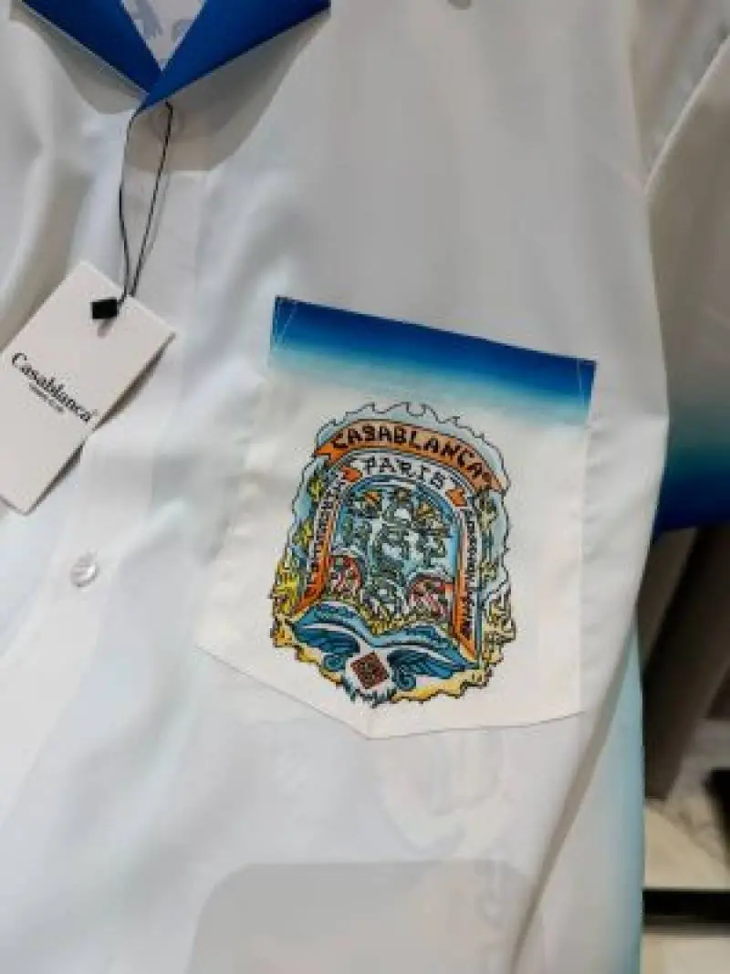 Casablanca Imported Half Sleeves Shirt White - Image 3