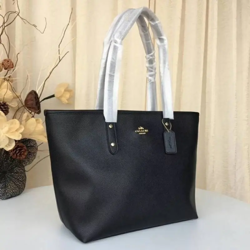 Coach Signature City Tote Bag With OG Box & Dust Bag (Black-919) - Image 2