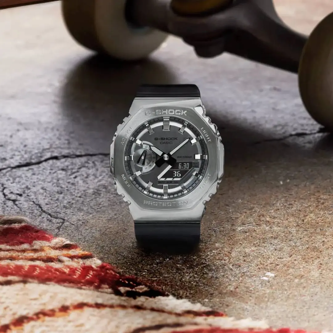 Casio g shock gm2100 black silver Black - Image 5