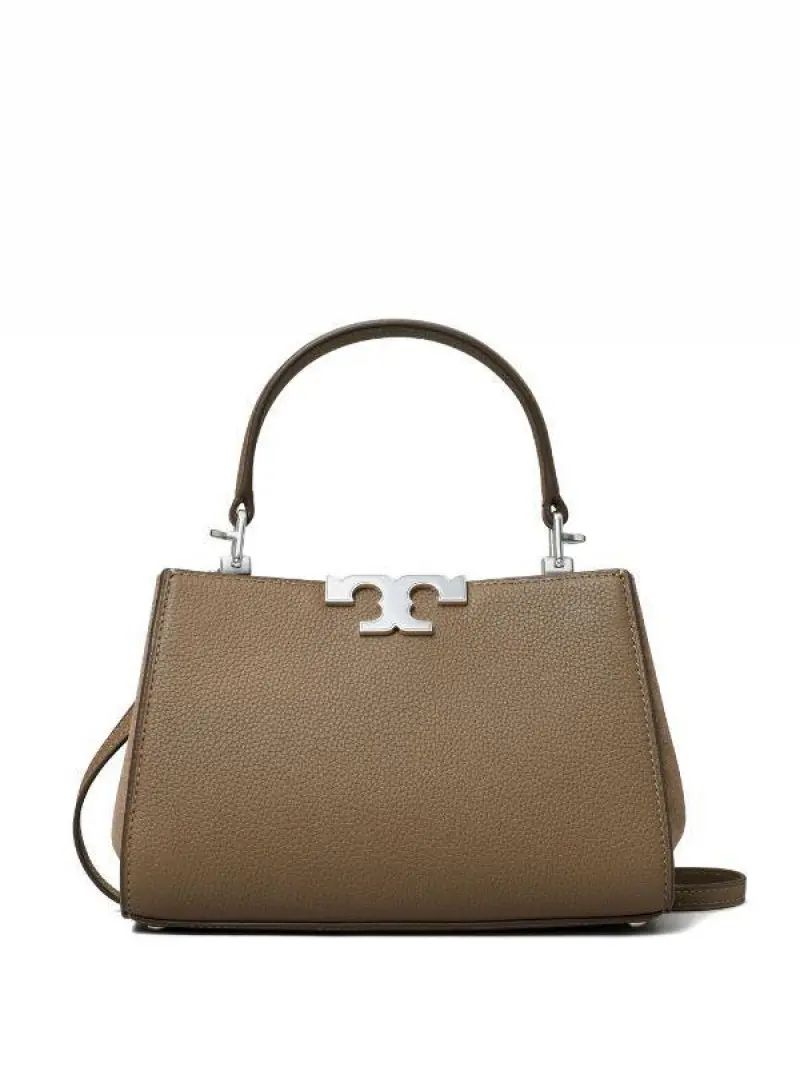 Tori Burch Khakhi Mini Eleanor Satchel Bag With Box - Image 6