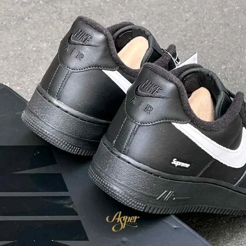 Supreme x Nikkee air force 1 low black white - Image 2