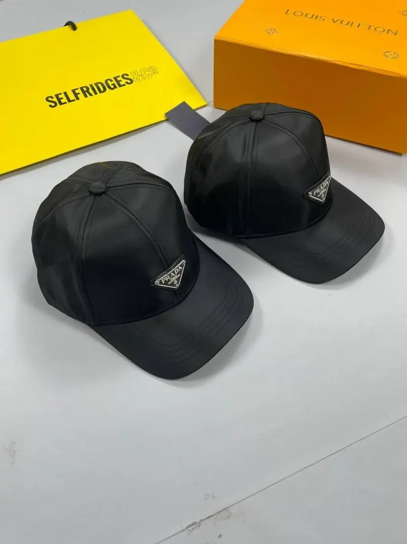 Prada Re Edition Nylon Black Front Logo Premium Unisex Cap (With Safety Box) - Image 13