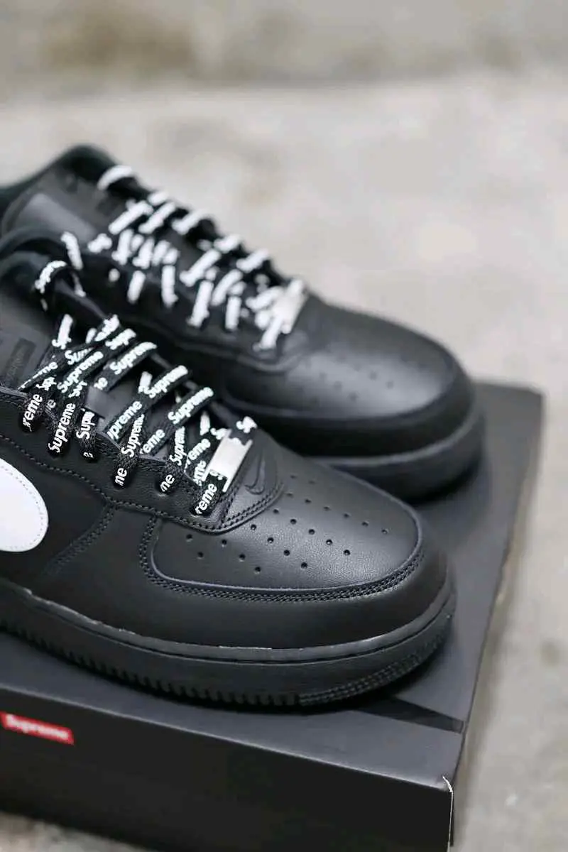 Supreme x Nikkee AirForce 1 Low Black White - Image 5